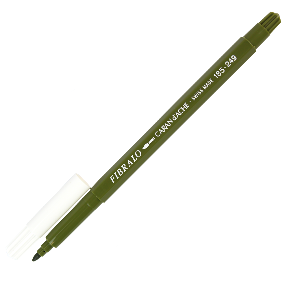 Caneta Aquarelável Fibralo Caran d'Ache Verde Musgo 249